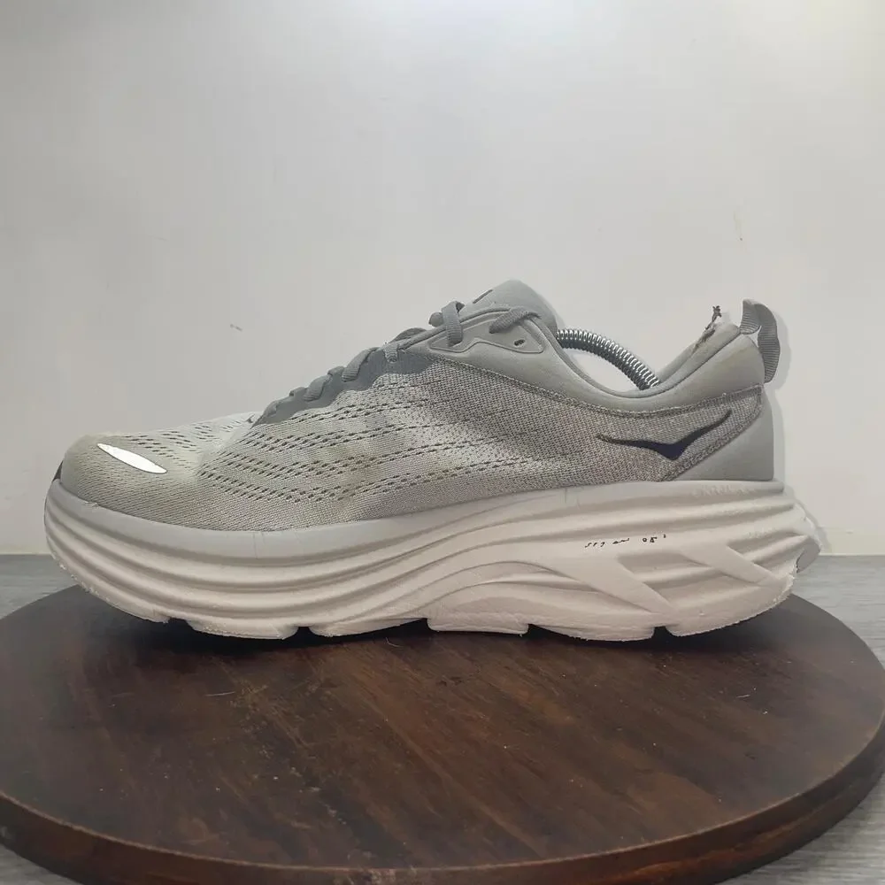 Hoka One One Bondi 8 Shark Grey Men’s Size 11 2E Wide Running Shoes 1127953-SHMS